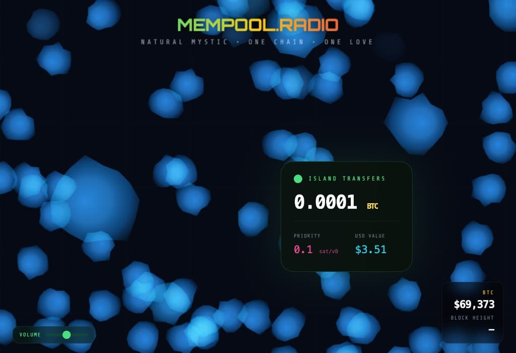 Mempool.radio screenshot